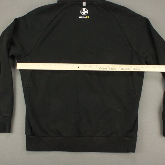 RLX Ralph Lauren Hoodie Mens XL Black Sweater Performance Sweatshirt 1/4 Zip - Picture 8 of 11